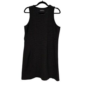 Hi-Tec Black & Gray Striped Sleeveless Dress – Size L